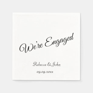 Serviette En Papier Papier de la partie Engagement de script simple pe