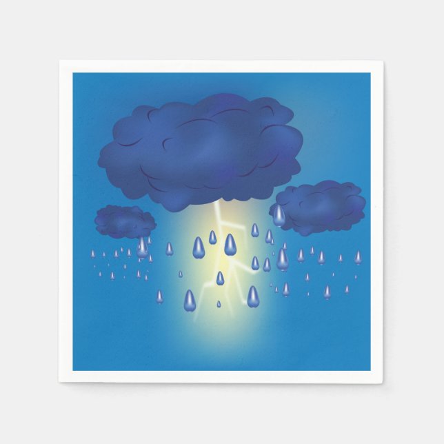 Serviette En Papier Papier de la tempête de foudre (Devant)