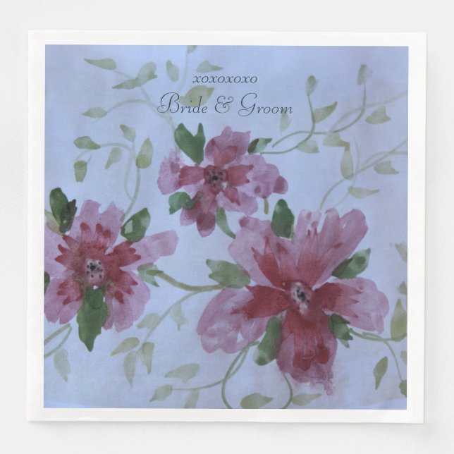 Serviette En Papier Papier De Mariage En Bourgogne (Devant)