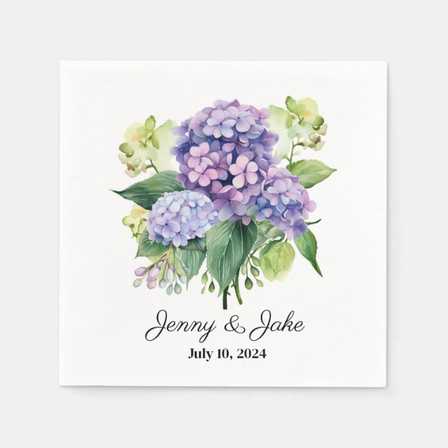 Serviette En Papier Papier de mariage personnalisé serviettes (Devant)