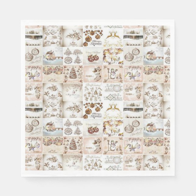 Serviette En Papier Papier de Noël (Devant)