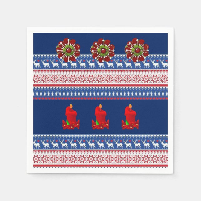 Serviette En Papier Papier de Noël (Devant)