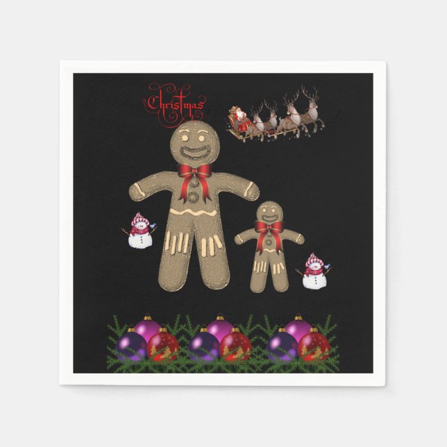 Serviette En Papier Papier de Noël (Devant)