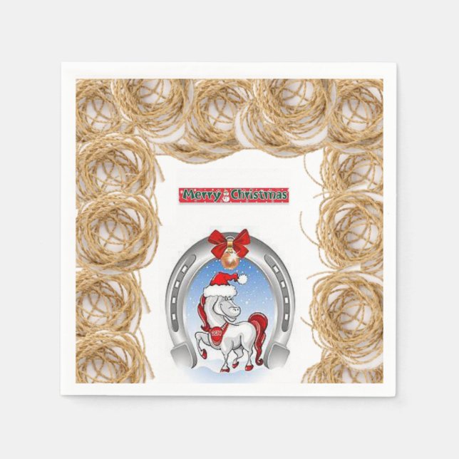 Serviette En Papier Papier de Noël (Devant)