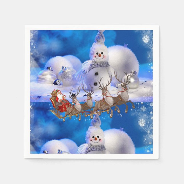 Serviette En Papier Papier de Noël (Devant)