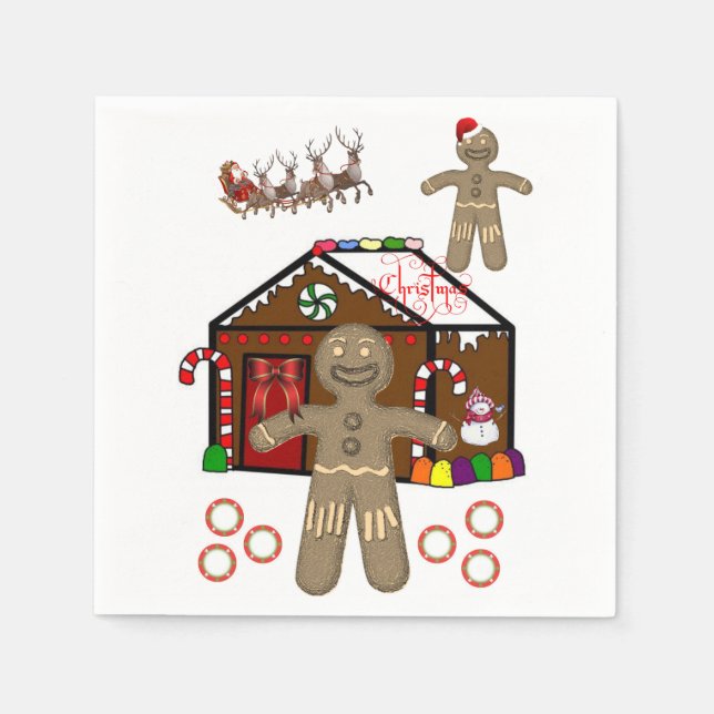 Serviette En Papier Papier de Noël (Devant)