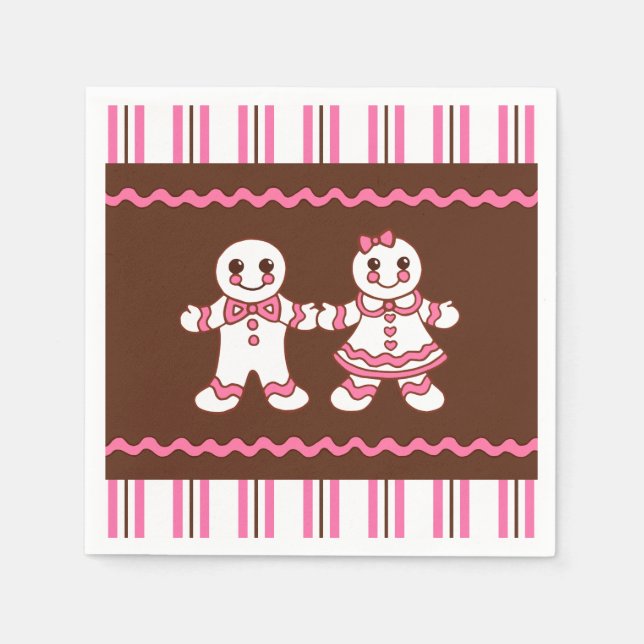 Serviette En Papier Papier de Noël Cookies (Devant)