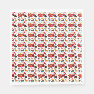 Serviette En Papier Papier de Noël du Père Noël Napkin