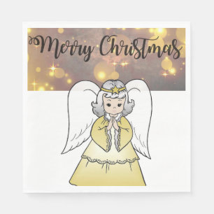 Serviette En Papier Papier de Noël, Joyeux Noël, Ange