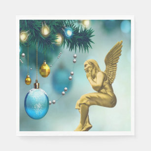 Serviette En Papier Papier de Noël, Joyeux Noël, Ange