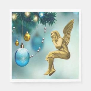 Serviette En Papier Papier de Noël, Joyeux Noël, Ange