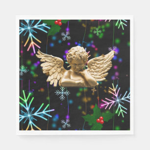 Serviette En Papier Papier de Noël, Joyeux Noël, Ange