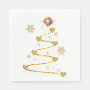 Serviette En Papier Papier de Noël, Joyeux Noël, Ange
