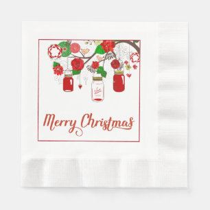 Serviette En Papier Papier de Noël Mason Jar