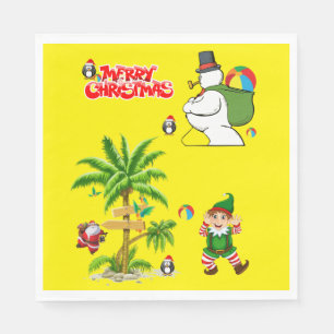 Serviette En Papier Papier de Noël Napkins, Chaussure de plage d'été P