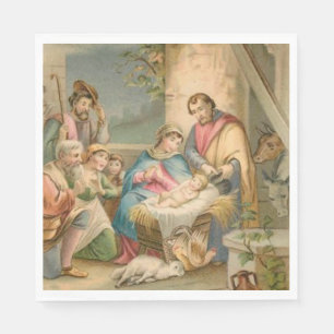 Serviette En Papier Papier de Noël serviettes, Jésus Christ