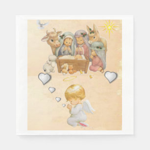 Serviette En Papier Papier de Noël serviettes, Jésus Christ