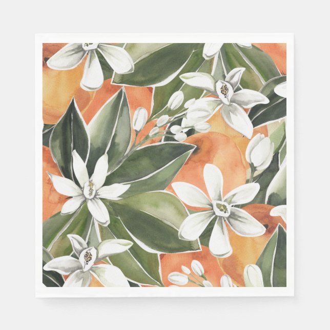Serviette En Papier Papier de petite couture serviettes Citrus serviet (Devant)