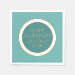 Serviette En Papier Papier de poche Happy RETIREMENT personnalisé