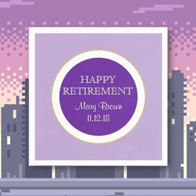 Serviette En Papier Papier de poche Happy RETIREMENT personnalisé (Créateur téléchargé)