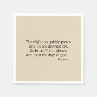 Serviette En Papier Papier de poésie australien Bush BBQ Napkins