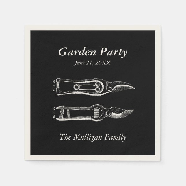 Serviette En Papier Papier de réunion de famille Garden Party (Devant)