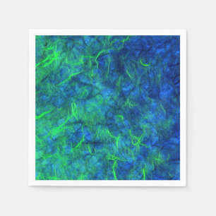 Serviette En Papier Papier de riz japonais psychédélique bleu néon