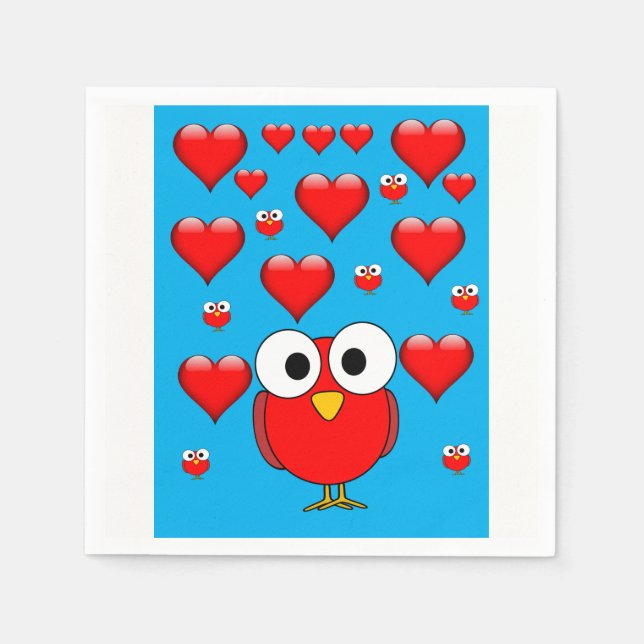 Serviette En Papier Papier de Saint Valentin serviettes (Devant)