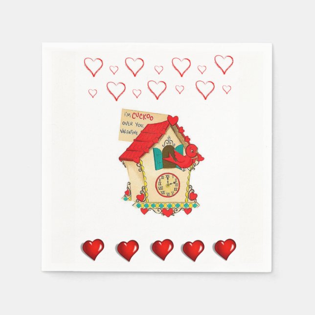 Serviette En Papier Papier de Saint Valentin serviettes (Devant)