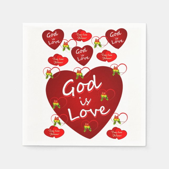 Serviette En Papier Papier de Saint Valentin serviettes (Devant)