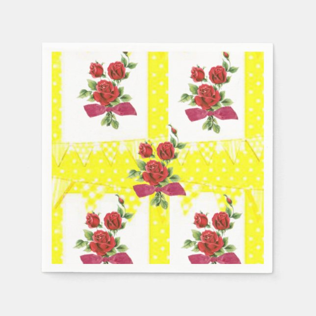 Serviette En Papier Papier de Saint Valentin serviettes (Devant)