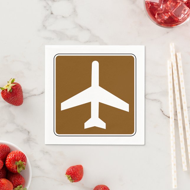 Serviette En Papier Papier de signalisation de l'aéroport (Créateur téléchargé)