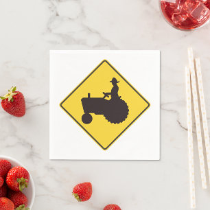 Serviette En Papier Papier de signalisation routier tracteur