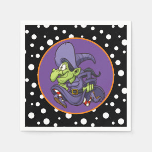 Serviette En Papier Papier de sorcière d'Halloween
