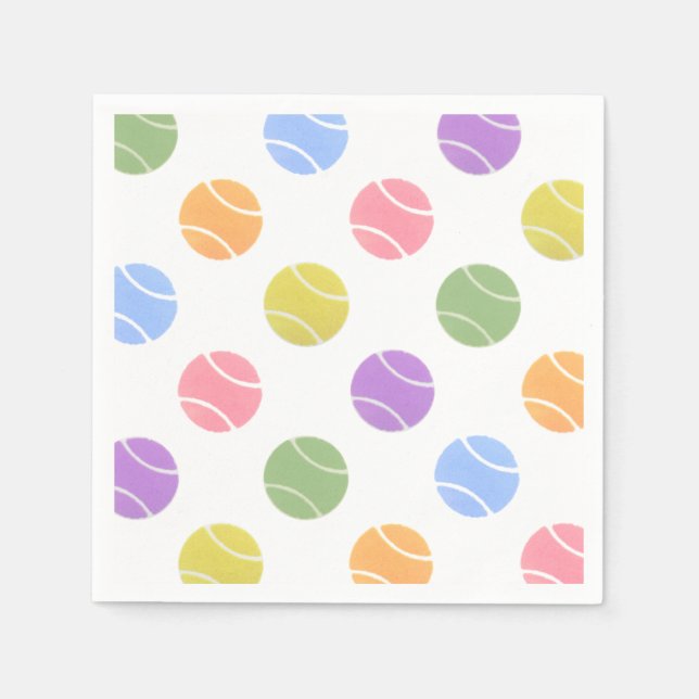 Serviette En Papier Papier de Tennis Party (Devant)
