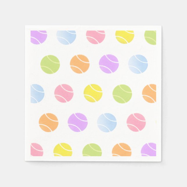 Serviette En Papier Papier de tennis serviettes (Devant)