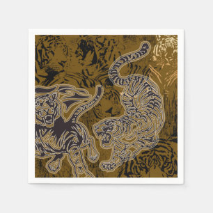 Serviette En Papier Papier de tigres Napkin