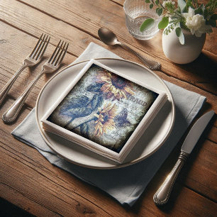 Serviette En Papier Papier de tournesol rustique découpage du journal