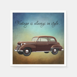 Serviette En Papier Papier de voiture Vintage