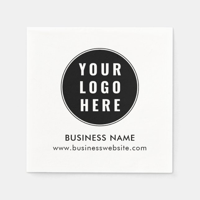 Serviette En Papier Papier des employés du logo d'entreprise personnal (Devant)
