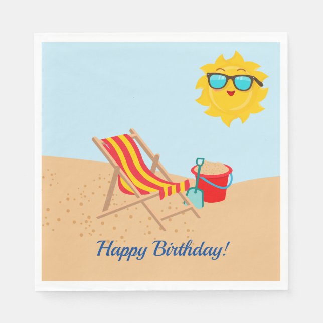 Serviette En Papier Papier d'été amusant Napkin (Devant)