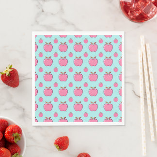 Serviette En Papier Papier d'été serviettes de belles pommes roses