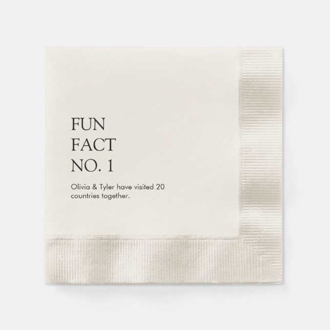 Serviette En Papier Papier d'information simple Mariage amusant Napkin (Devant)