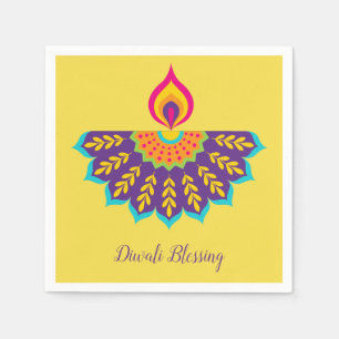 Serviette En Papier Papier Diwali Napkin avec Mandala - Couleur person
