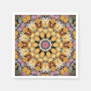 Serviette En Papier Papier d'oeuf de Pâques breveté Mandala coloré