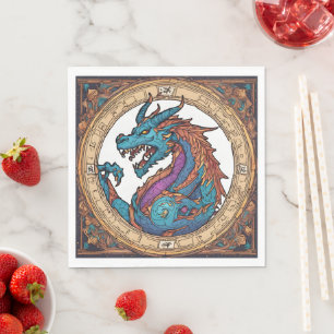 Serviette En Papier Papier Dragon Napkin
