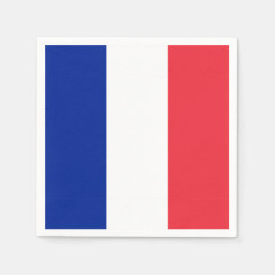 Serviette En Papier Papier Drapeau France Napkin