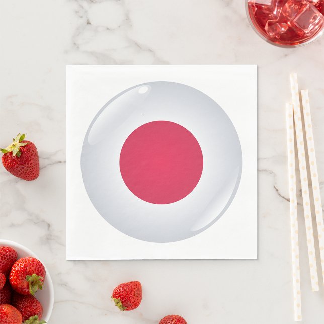 Serviette En Papier Papier Drapeau rond Japon (Créateur téléchargé)