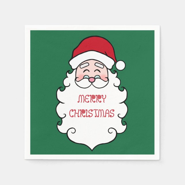 Serviette En Papier Papier du Noël du Père Noël (Devant)