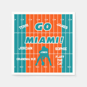 Serviette En Papier Papier du ventilateur de Miami Football
